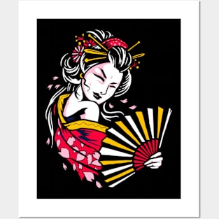 Japanese Geisha Posters and Art